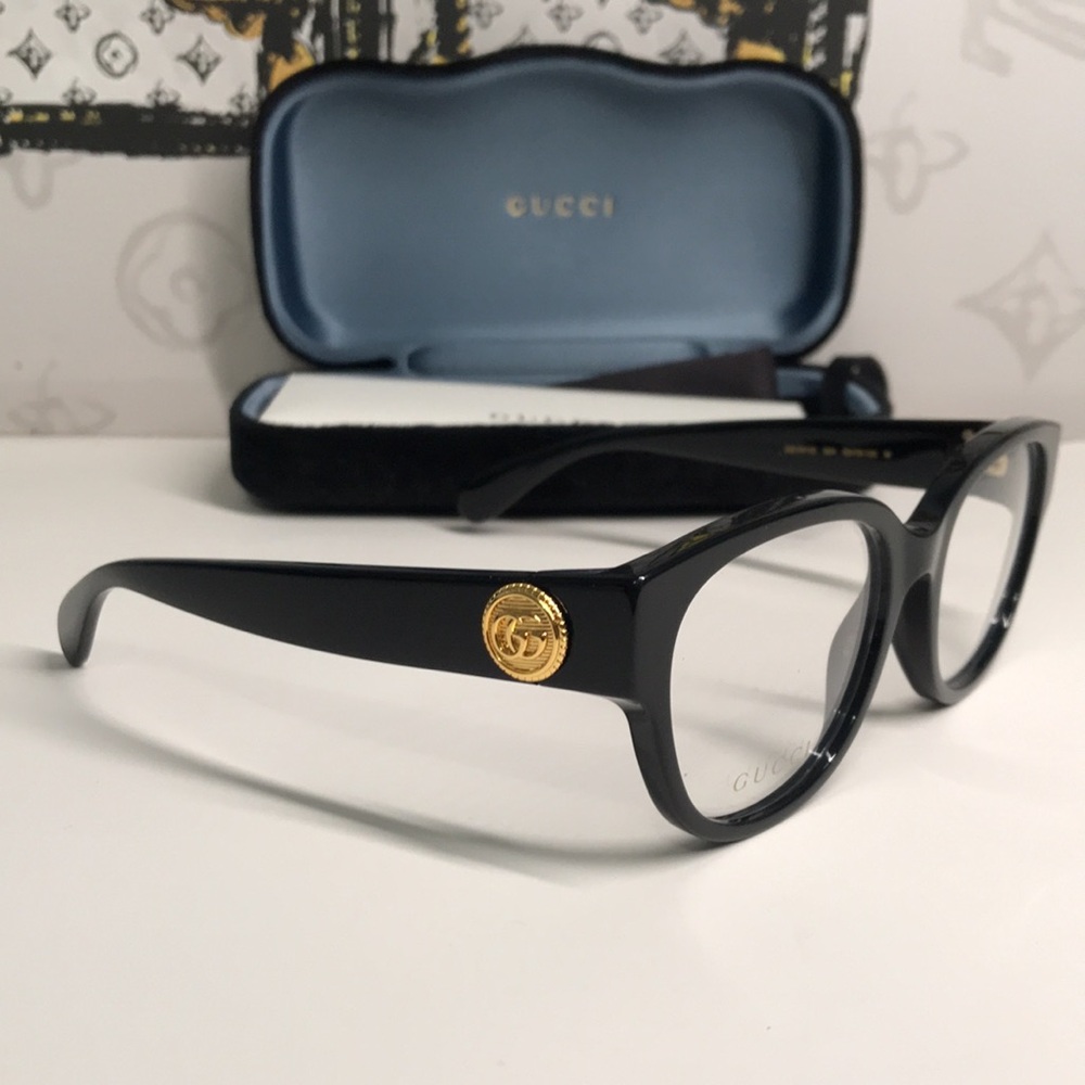 New Authentic Gucci Black Oversized Glasses GG1411O 004 - Picture 6 of 14